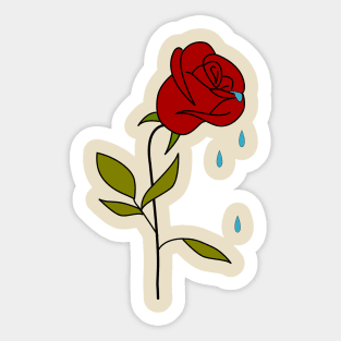 Sad flower, a cute flower shirt ,awesome sad flower Sticker